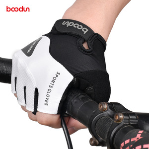 Bodun Cycling Gloves <b>Half</b> Finger Shock Absorption Anti <b>Slip</b> For Road Mountain Bike Racing Unisex Microfiber Sports Gloves - Product Image 4
