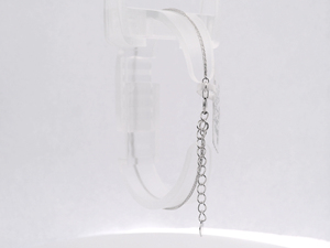 Flexible Square Rope White Pt950 Ultra Thin <b>Wristlet</b> with Smooth Braids Minimalist All Gender Daily Commute Gift Platinum Wrist - Product Image 2
