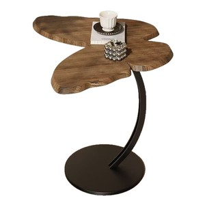 Wood Butterfly <b>Side</b> <b>Table</b> Walnut Color Mid Century Modern Living Room <b>Sofa</b> Bedside Cabinet Storage - Product Image 3