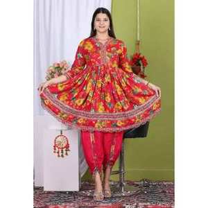 Nouvelle collection : Sharara ethnique en rayonne pour femme, élégant, avec dupatta imprimé numérique, en matériaux recyclés, idéal pour toutes les saisons et occasions festives. - Product Image 1