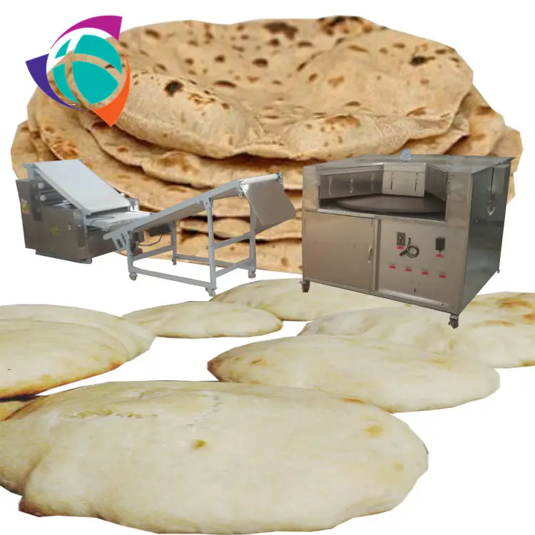 Linha automática para pão árabe tortilha/em formato de máquina e tortilla de cozimento