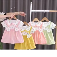 Nouvelle robe d'été pour bébé, mini robe à fleurs pour petite fille