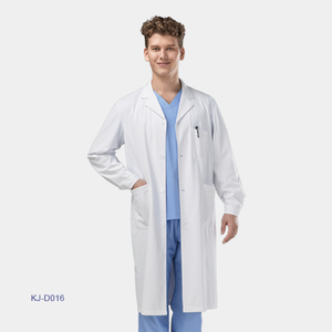 Uniforme Médico Blanco <span class=keywords><strong>de</strong></span> Manga Larga para Enfermeras, Mezcla <span class=keywords><strong>de</strong></span> Polialgodón 65/35, con Detección <span class=keywords><strong>de</strong></span> Agujas, Fusión sin Costuras, Gran Venta - Product Image 1