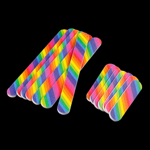 Fingernail Nail File Rainbow Double Sided Printed Emery Boards Nail Buffers Manicure Tools for Women Girls Manicure Files