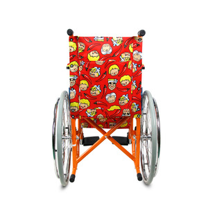 Silla de Ruedas Plegable para Niños, Ligera, de Aleación de Aluminio, Manual, para Niños con Discapacidad, Ayuda para la Movilidad con Diseño de Dibujos Animados - Product Image 3