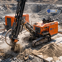 Foreuse rotative portative sur chenilles à moteur diesel, composants de moteur, boîte de vitesses et pompe, pour le forage de minerai et le forage de trous profonds de 21 m, pour l'exploitation agricole