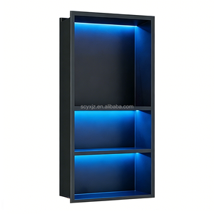 <span class=keywords><strong>Niche</strong></span> <span class=keywords><strong>murale</strong></span> encastrée moderne en acier inoxydable SS304 avec éclairage LED personnalisé, livraison gratuite en 24h, pour appartement, hôtel, <span class=keywords><strong>salle</strong></span> <span class=keywords><strong>de</strong></span> <span class=keywords><strong>bain</strong></span> - Product Image 6