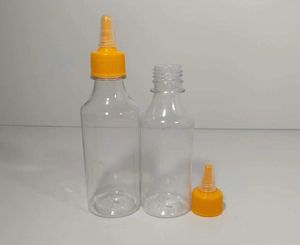 Botella para apretar de salsa de Chile de plástico PET transparente vacía personalizada con tapa giratoria para kétchup de mermelada de miel - Product Image 3