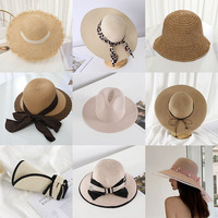 Chapeau Panama personnalisé à logo, marge de 82 %, chapeau de plage Fedora en paille tendance, chapeau de soleil unisexe, vente en gros