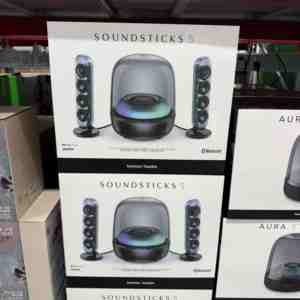 Système audio <span class=keywords><strong>Harman</strong></span> <span class=keywords><strong>Kardon</strong></span> Crystal Soundsticks 5 - <span class=keywords><strong>Enceinte</strong></span> sans fil pour <span class=keywords><strong>ordinateur</strong></span> de bureau, télévision, éclairage, utilisation à domicile - Product Image 2