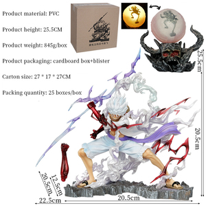Vente en gros Nika <span class=keywords><strong>Luffy</strong></span> 5 Gear Lightning Statue Collection Modèle 26cm Oes Pièces Figurine Action Anime PVC Luminescent Jouets - Product Image 2