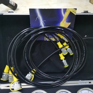 4 <b>Gauge</b> Pressure <b>Measuring</b> Instruments Testing <b>Tool</b> Kit, Excavator Hydraulic Pressure 4 <b>Gauge</b> Set - Product Image 4