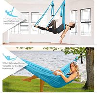 JIKE Matériau en nylon anti-gravité Ensemble de sangles volantes intérieur et extérieur pour yoga aérien, hamac pour thérapie d'inversion de Pilates