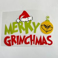 Marques commerciales personnalisées 30cm Uv Dtf a et B Film Grinch sérigraphie transferts pour vêtements