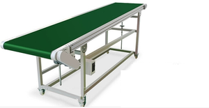 ناقل حزام مائل عمودي أخضر مخصص من كلوريد البولي فينيل في صناعة الأغذية والمشروبات - Product Image 2