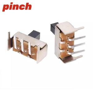 Interruptor de Palanca Pinch SS-12F23 de 3 Pines y 2 Posiciones, Mango Horizontal de Metal, Terminal de Tornillo SPDT - Product Image 1