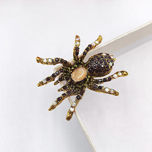 Vintage Cat Eye Spider Broche Coloré Strass Exagéré Insecte <span class=keywords><strong>Pin</strong></span> Rétro Partie & Costume Accessoire - Product Image 5