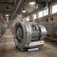 Blower Vakum Saluran Samping Tiga Fasa 380V 850W 950W untuk Ventilasi Kandang Ternak