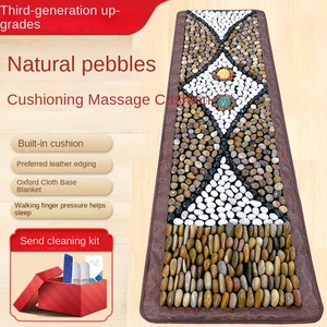 Coussin de massage pour les pieds en galets naturels, couverture de massage des points d'acupuncture des pieds, coussin de massage pour la thérapie des pieds à domicile - Product Image 1