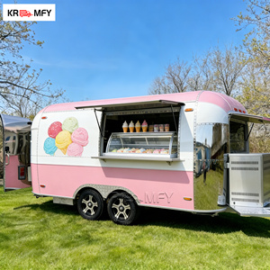 Remolque Móvil Refrigerado para Helados y Dulces, Carrito de Venta Totalmente Equipado, Camión de Comida de Acero Inoxidable con Estación para Papas Fritas - Product Image 3