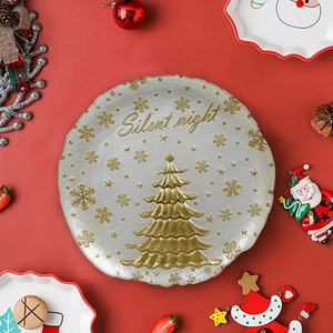 Vintage cuadrado bleu fleur or cerclé festonné récif en relief clair <span class=keywords><strong>pissenlit</strong></span> mariage perlé verre chargeur plaques - Product Image 3