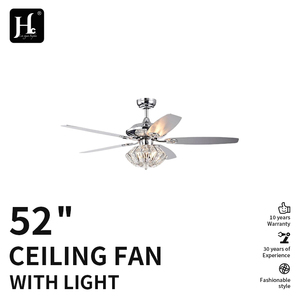 Crystal 220V 52-inch Decorative LED <b>Ceiling</b> Fan with <b>Remote</b> <b>Control</b> for the Bedroom - Product Image 2