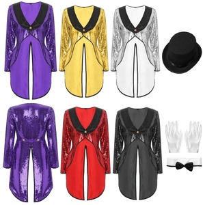 Conjunto de disfraz de mago para mujer, frac con sombrero, cuello con lazo, guantes para cosplay, fiesta temática, juego de rol, actuación en escenario - Product Image 1