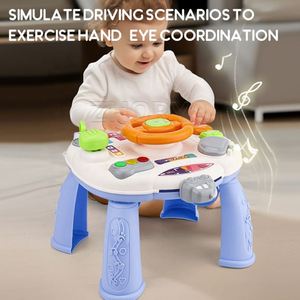 Mesa de Actividades Multifuncional para Bebés Zhorya, Juguete Educativo Temprano con Volante de Dibujos Animados para Niños Pequeños - Product Image 2