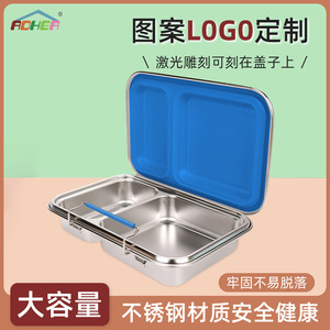 Factory Direct Supply Stainless Steel <b>Lunch</b> <b>Box</b> 2 <b>Compartment</b> 950Ml Leak Proof With Handle For Office Use - Product Image 4