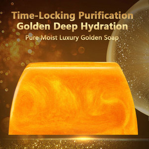 Jabón Sólido Artesanal Dorado, Jabón Hidratante para Baño y Cuerpo, Fragancia Duradera, Aceite Esencial - Product Image 1