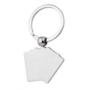 Llavero Personalizable ROYAL FLUSH HEARTS POKER de Metal y Vidrio con Acabado de Cristal para Hoteles y Negocios - Product Image 2