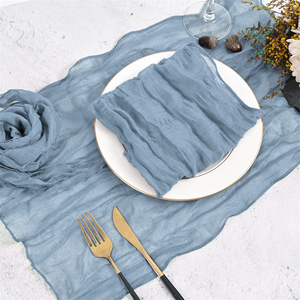 Serviettes en gaze <span class=keywords><strong>de</strong></span> coton prêtes à l'emploi 20x20 pouces, style bohème rustique froissé, en gros pour la décoration <span class=keywords><strong>de</strong></span> <span class=keywords><strong>table</strong></span> <span class=keywords><strong>de</strong></span> mariage et d'événements - Product Image 4