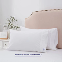 Taie d'oreiller 100% fibre de bambou tissée, écologique et confortable, bambou biologique pour taie d'oreiller 300TC, taies d'oreiller pour la maison