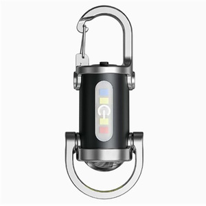 Linterna de llavero recargable por USB – Luz de trabajo LED COB, tamaño de bolsillo, base magnética, gancho – Luz de advertencia de emergencia para Campi - Product Image 2