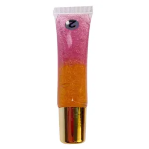 Heiß verkaufen benutzer definierte Logo Spiegel Wasser Lip gloss Transparent Glas Lippen öl bunt wasserdicht flüssige Lippenstift Perle Flasche