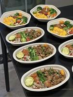 TEANHE T065 Hittebestendige voedselcontainers van bagasse, gelamineerd met CPET/PLA-folie, geschikt voor bezorging van maaltijden.