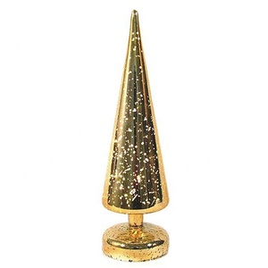 Sang trọng xoay Cây giáng sinh trang trí nhân tạo LED Glass Christmas Tree Bảng trang trí thân thiện với môi - Product Image 3
