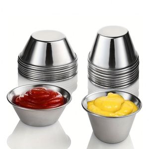 Mini-bol réutilisable en acier inoxydable pour sauces, vinaigrettes et condiments – Idéal pour restaurants, barbecues et usage domestique - Product Image 1