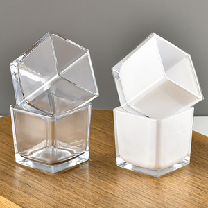 Barattolo Quadrato per <span class=keywords><strong>Candele</strong></span> Personalizzato di Fabbrica con Coperchio in Legno Contenitore in Vetro per <span class=keywords><strong>Candele</strong></span> Profumate in Diverse Misure - Product Image 4