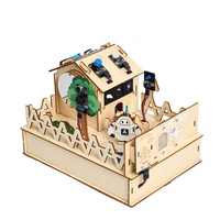 Kit de maison intelligente DIY Robotlinking ESP32, projets d'automatisation pour débutants, maison en bois, kit de robot électronique