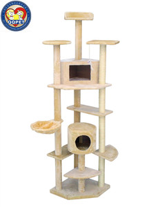 木质宠物公寓家具猫抓痒后塔式住宅猫树 - Product Image 4
