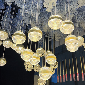 Lustre de mariage illuminé à 10 têtes, décoration de fête, ambiance <span class=keywords><strong>Oscar</strong></span>, salle de mariage, acrylique - Product Image 2