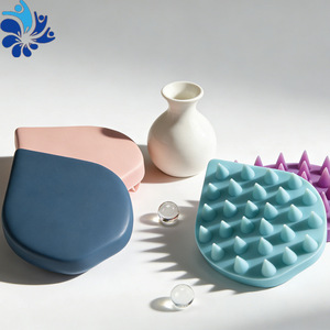 Brosse de massage du cuir chevelu en silicone, forme goutte d'eau, 15-20 cm, pour le soin et le nettoyage des cheveux des adultes - Product Image 5