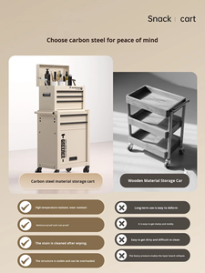 Barber Salon Leather <b>Tool</b> Cart Cabinet Mobile High-end Storage For Barber Shop And Hair Salon - Product Image 5