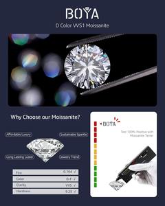 Boucles d'oreilles pendantes pour femmes et hommes en argent sterling 925 avec placage or blanc 18 carats, style romantique - Product Image 6