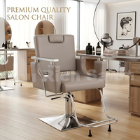 Chaise de coiffure hydraulique moderne, chaise de barbier professionnelle, équipement de salon de beauté 360 °   Rotule pivotante robuste