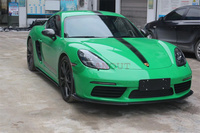 Nouvelle lèvre avant en fibre de carbone enveloppante modifiée pour Porsche 718 Boxster 2016-2023 – Spoiler avant 718