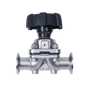 Ansi Ss Stainless Steel Aseptic Manual Tri Clamp Tri-clamp Triclamp Sanitary Diaphragm Valve