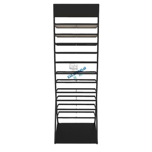 China Supplier Tile Showroom Black Marble Sample Display Rack For Storage
