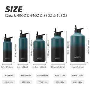 China New Brand Water Bottle Watersy wide mouth thermic bottle <b>Large</b> Capacity 40oz SS304 Kids Mug for Outdoor sport giveaways - Product Image 3